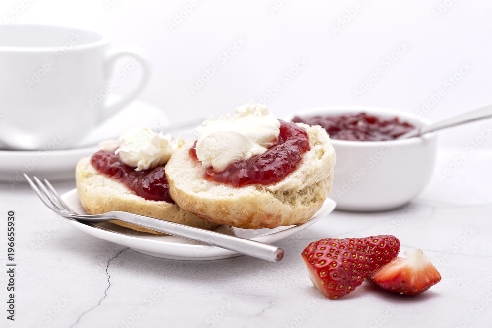 Cornish Cream Tea (Jam on the bottom Cream on top) Cornish Cream Tea (Jam on the bottom Cream on top)