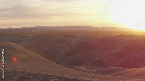 Pan right view of sand dunes