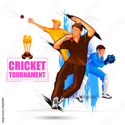Sports background for the match of Cricket Championship Tournament