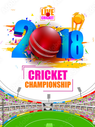 Sports background for the match of Cricket Championship Tournament