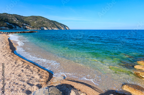 Fototapeta Naklejka Na Ścianę i Meble -  Summer sea beach Contrada Mattinatella, Gargano peninsula in Puglia, Italy