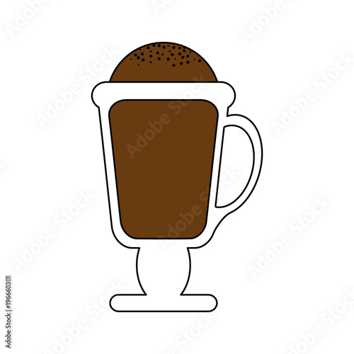 Capuccino coffee cup vector illustration graphic design