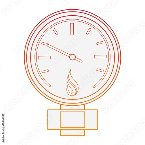Natural gas pressure meter vector illustration graphic design