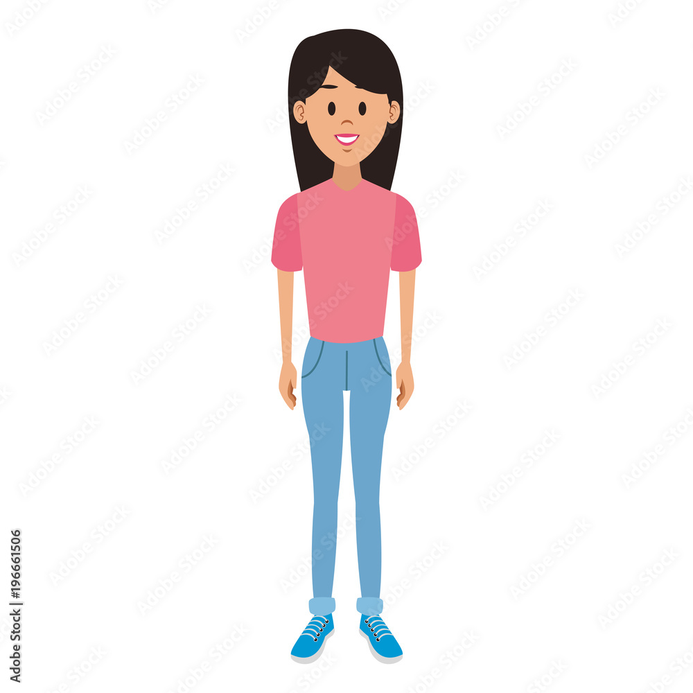 Young woman cartoon vector illustration graphic design Young woman cartoon vector illustration graphic design