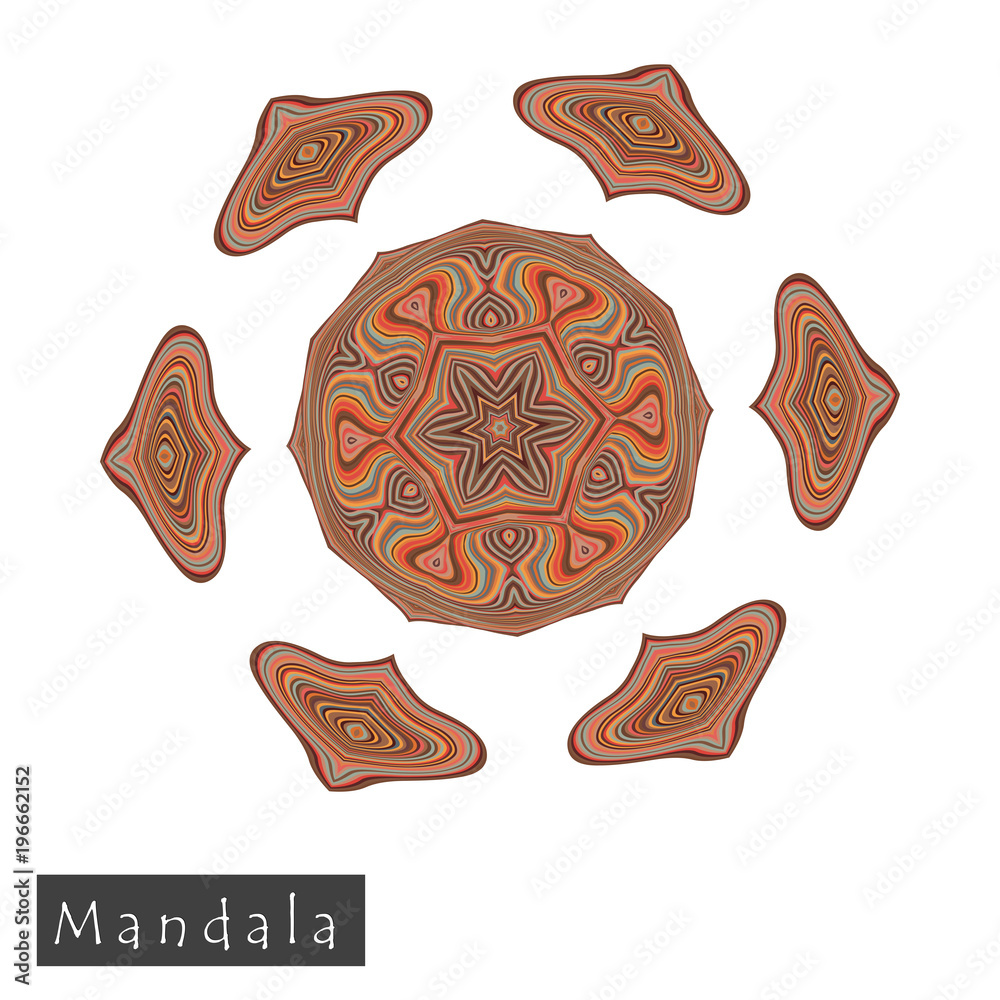 Made of thin lines detailed mandala. Made of thin lines detailed mandala.