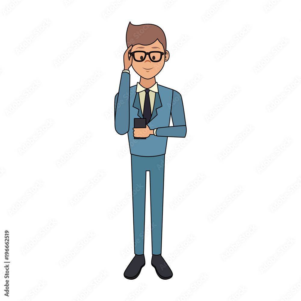 Businessman on phone vector illustration graphic design Businessman on phone vector illustration graphic design