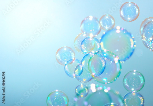 Abstract backgrounds  colorful soap bubbles backgrounds.