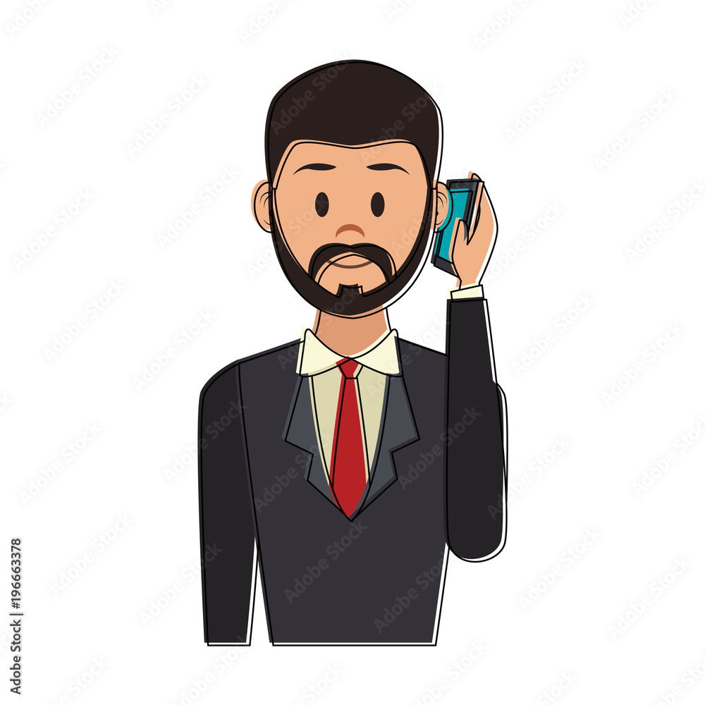 Businessman on phone vector illustration graphic design Businessman on phone vector illustration graphic design