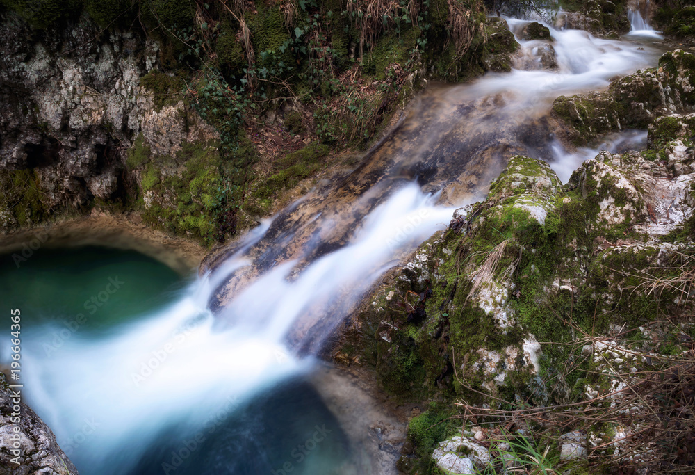 Fototapeta premium Pozza del Diavolo waterfall. Long exposure.