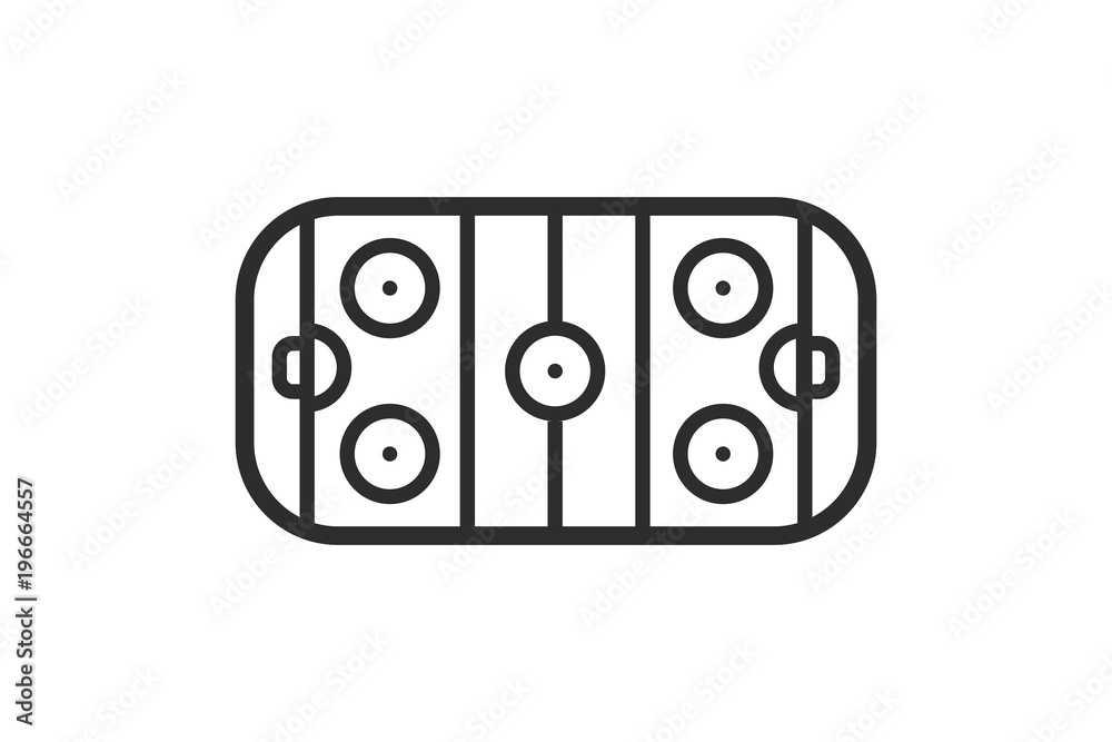 Fototapeta premium Ice hockey rink icon vector illustration