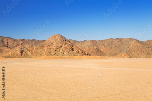 Scenery of the african desert in Egypt
