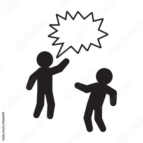 Person yelling and quarreling vector icon. Vector.