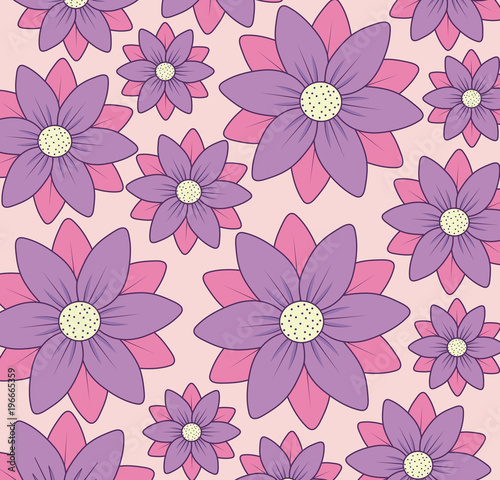 background of beautiful flowers, colorful design. vector illustration