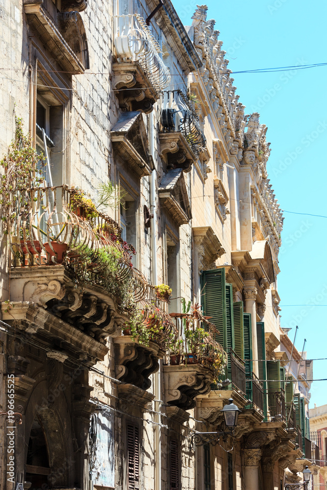 Ortigia street view, Syracuse, Sicily, Italy. Ortigia street view, Syracuse, Sicily, Italy.