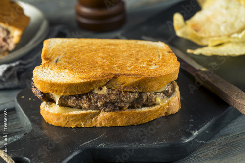 Homemade Cheesy Patty Melt Sandwich