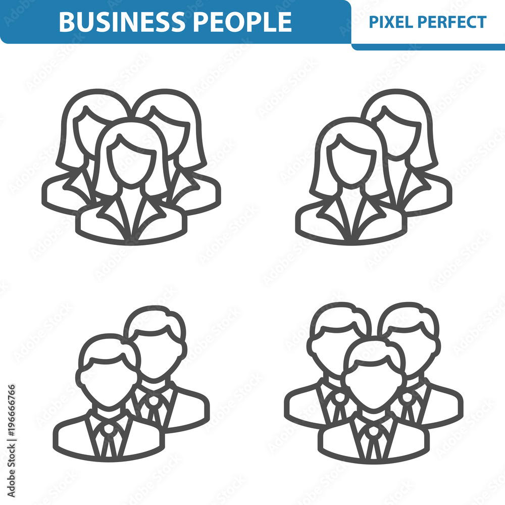 Business People Icons. Professional, pixel perfect icons depicting various business people concepts. EPS 8 format. Business People Icons. Professional, pixel perfect icons depicting various business people concepts. EPS 8 format.