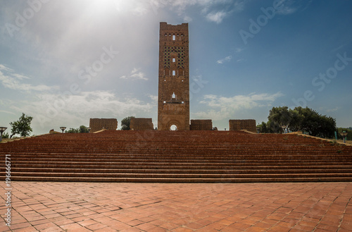 Tlemcen - June 01, 2017: Ancient ruins of El Mansourah in Tlemcen, Algeria photo