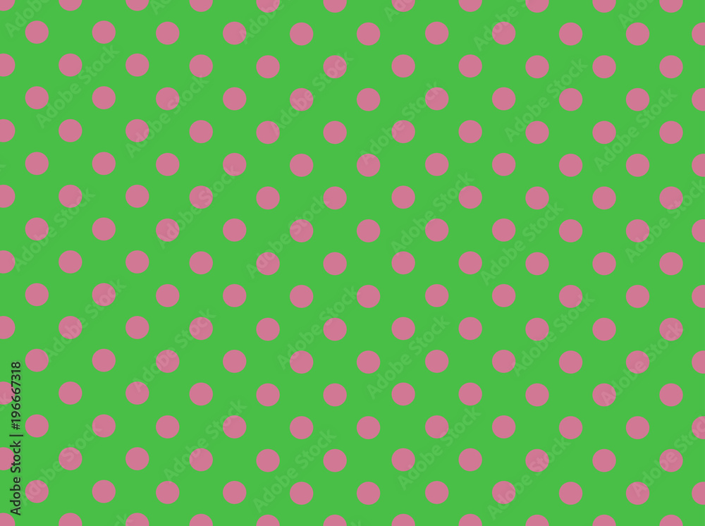 Pink and Green Polka Dot Background