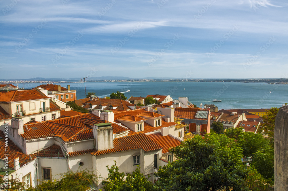 Obraz premium Lisbon and Tagus river view, Portugal