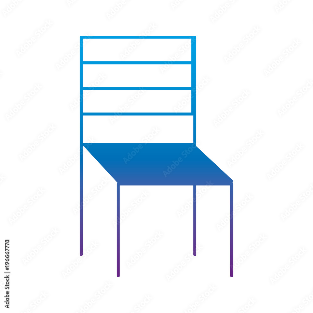 wooden chair furniture outdoors decoration vector illustration degrade color image wooden chair furniture outdoors decoration vector illustration degrade color image