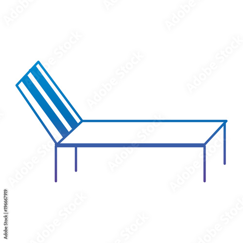 beach sun lounger chair comfort vector illustration degrade color image