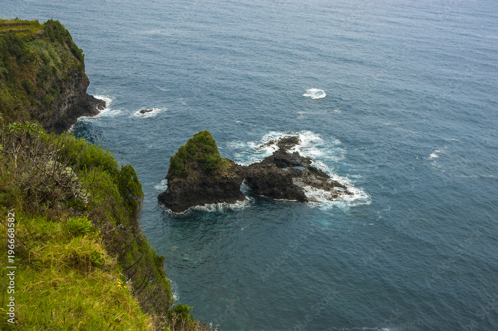 Atlantic Ocean, waves and rocks, Porto Moniz, Madeira, Portugal