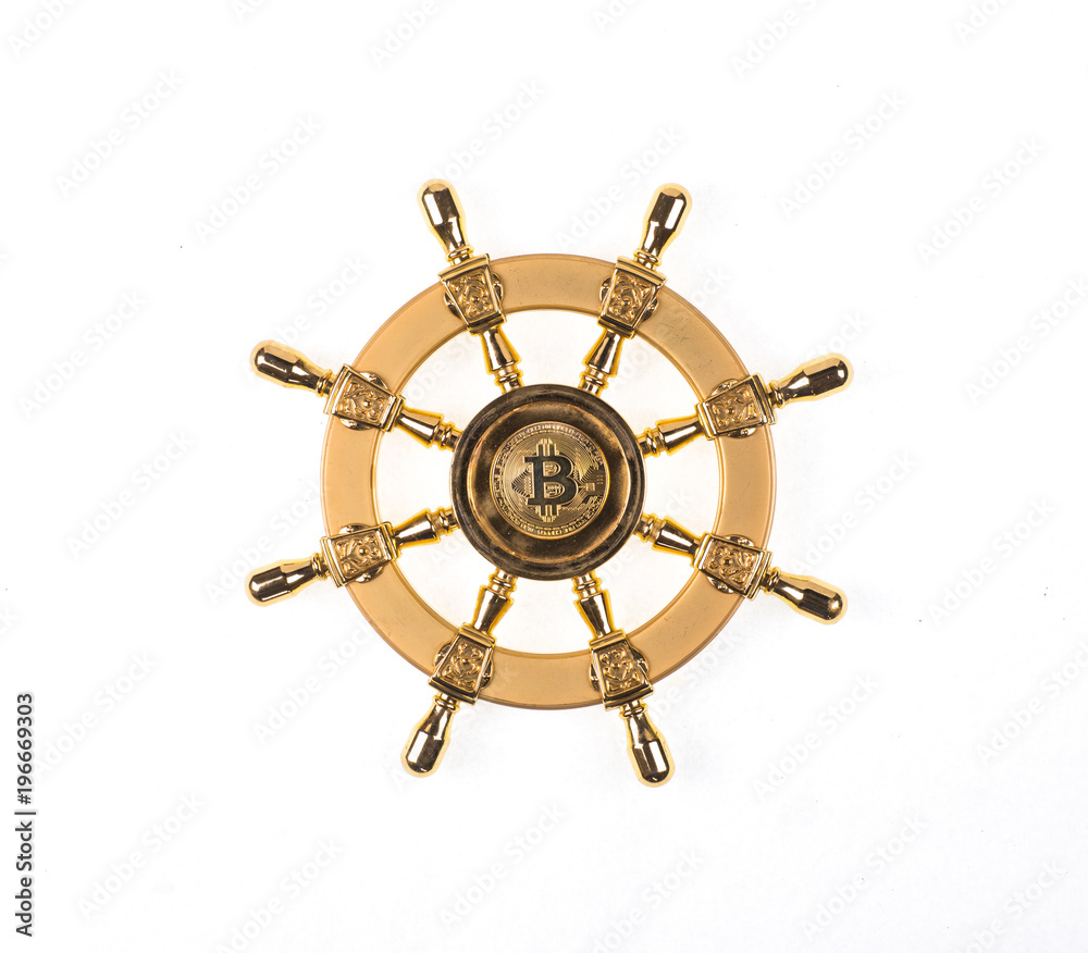 Obraz premium bitcoin on white isolated background