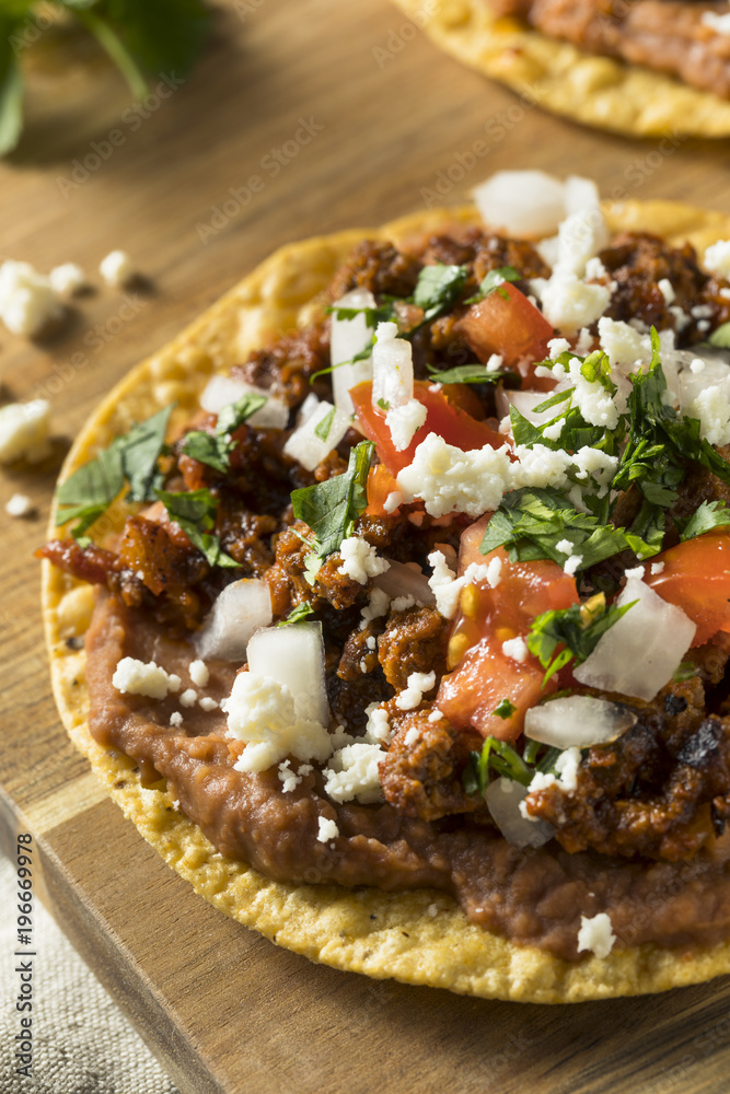 Homemade Beef and Cheese Tostadas Homemade Beef and Cheese Tostadas