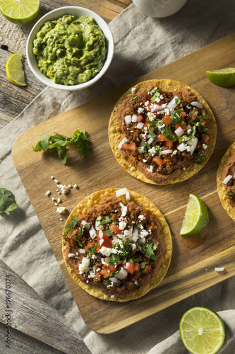 Homemade Beef and Cheese Tostadas