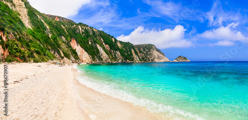 amazing beaches of Greece - beautiful Petani in Cefalonia island