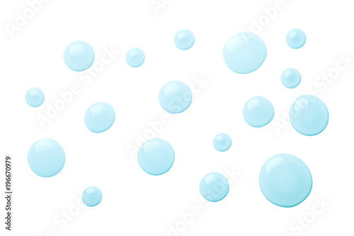 Water Drops Isolated on White Background