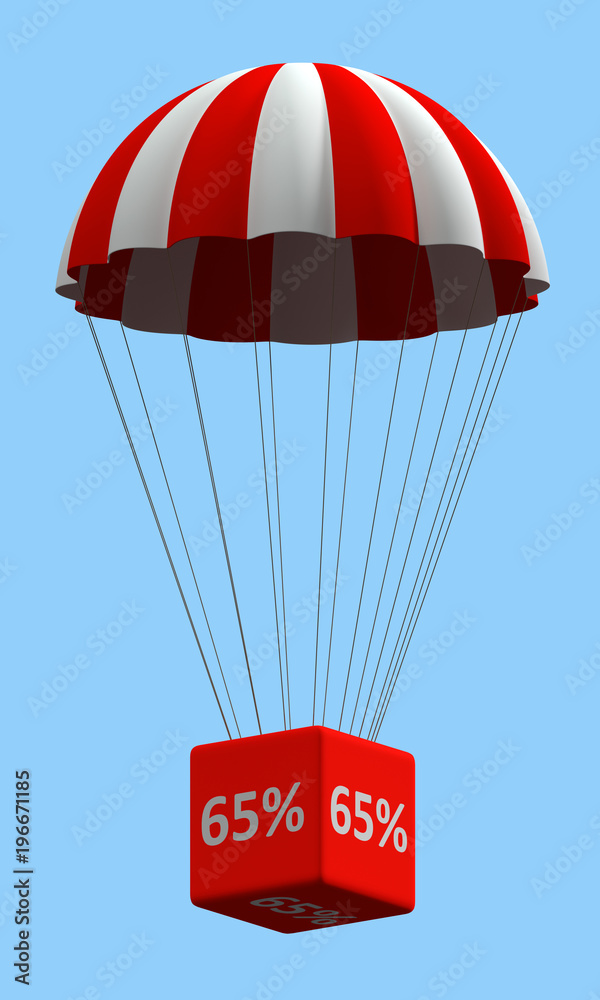 Obraz premium Discount Parachute Concept 65%