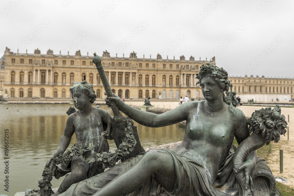 Statue around Versailles Palace in Paris