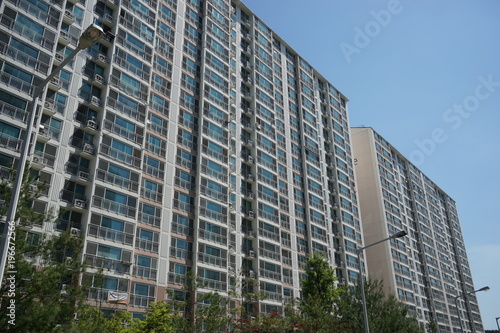 high rise residential apartment building in Kwangju, South Korea