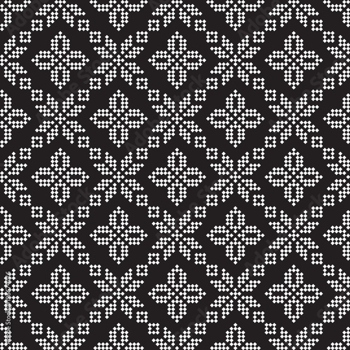 seamless embroidered national ornament vector
