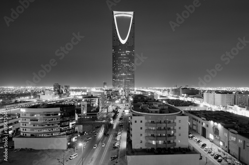 Riyadh City Capital of Saudi Arabia Skyline at Night