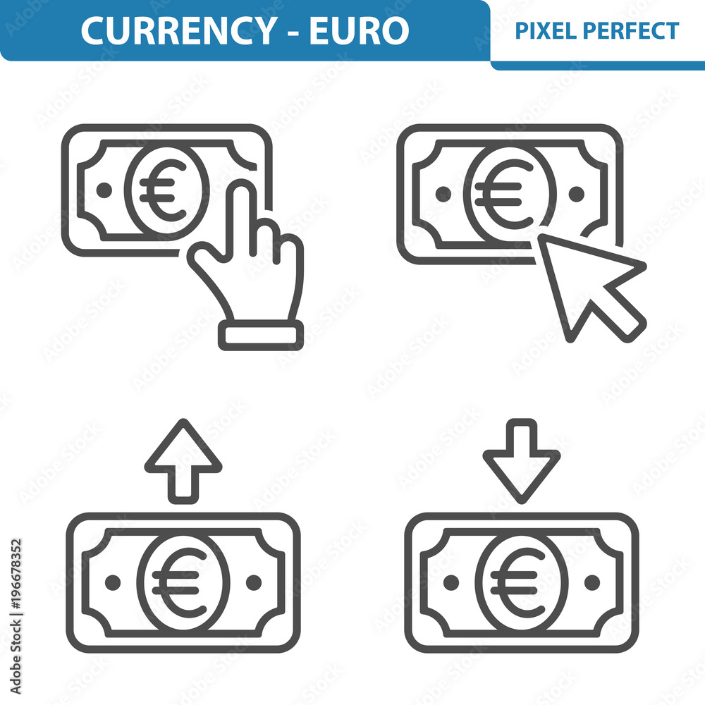 Euro Icons. Professional, pixel perfect icons depicting various Euro Currency concepts. EPS 8 format. Euro Icons. Professional, pixel perfect icons depicting various Euro Currency concepts. EPS 8 format.