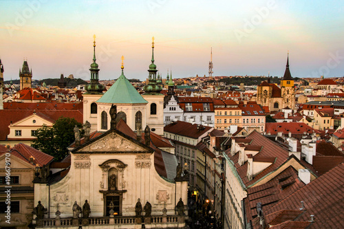 Prague on sunset