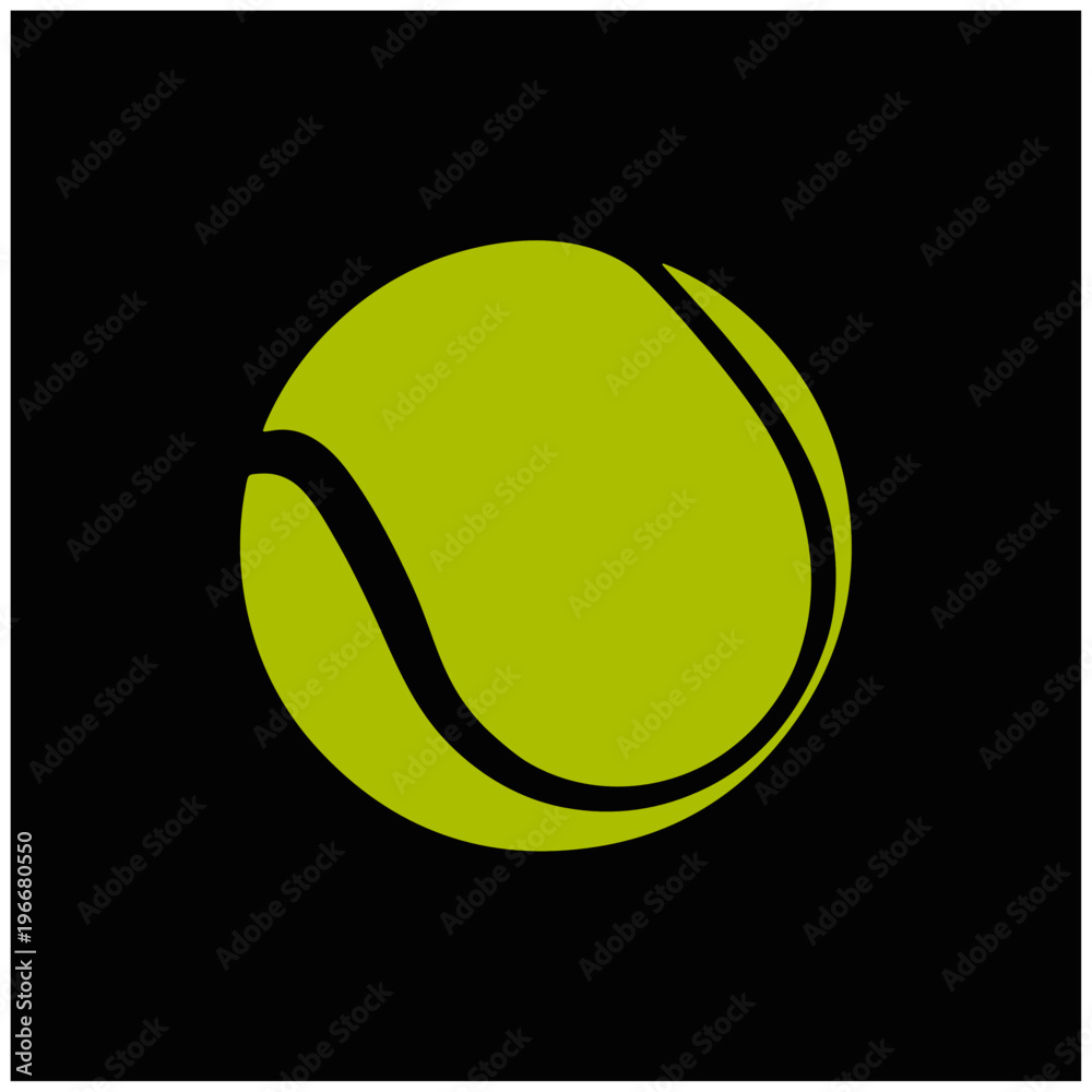 Tennis ball silhouette Stock Vector | Adobe Stock