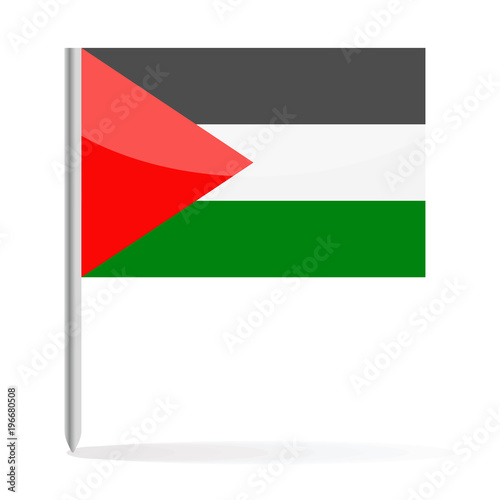 Free Download Palestine Flag Pin Vector Icon - GFXLoad