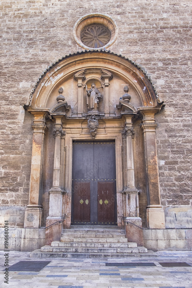 Church Door in Palma de Mallorca, Spain