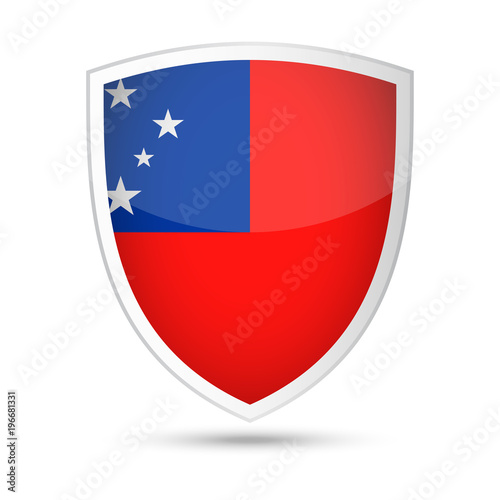 Free Download Samoa Flag Vector Shield Icon - GFXLoad