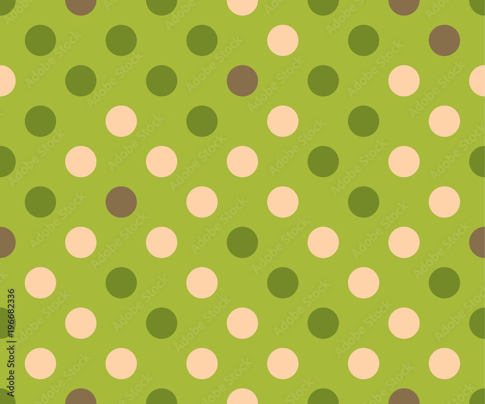 seamless abstract green color dot vector patterns