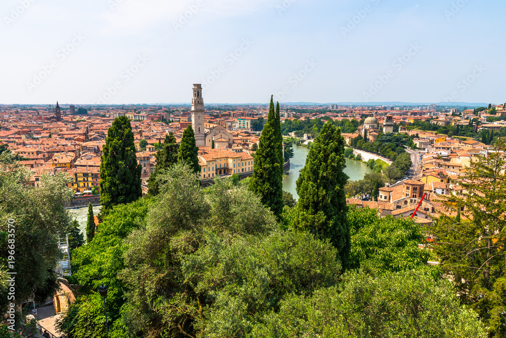 Picture of the small italian City Verona in Veneto