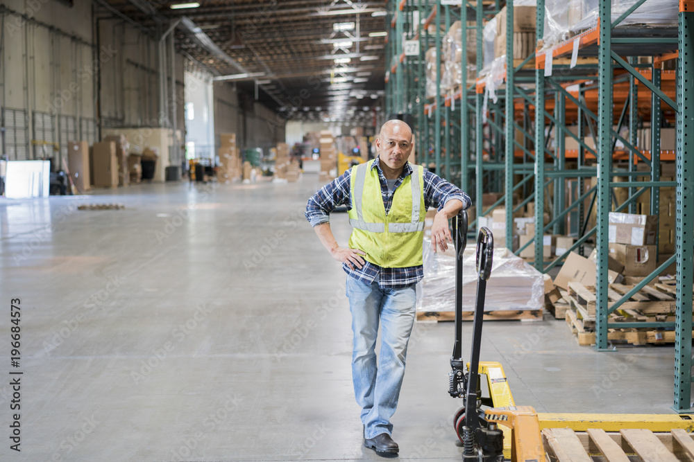 Warehouse worker portrait. Warehouse worker portrait.