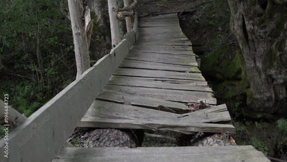 Broken wooden bridge 4K Broken wooden bridge 4K