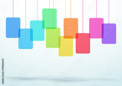 Abstract Vector Flat Colorful Box Signs Layout Design