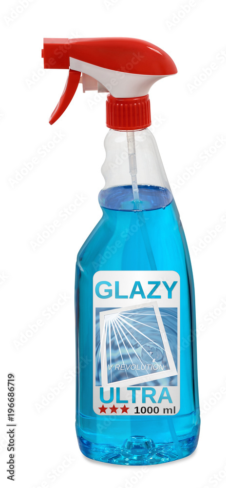 Fiktives Reinigungsspray Glasreiniger Fenster Glas Spray Reiniger  Stock-Foto | Adobe Stock