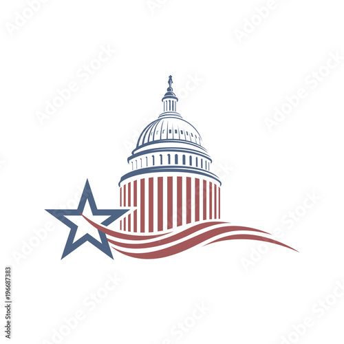 United States Capitol building icon in Washington DC