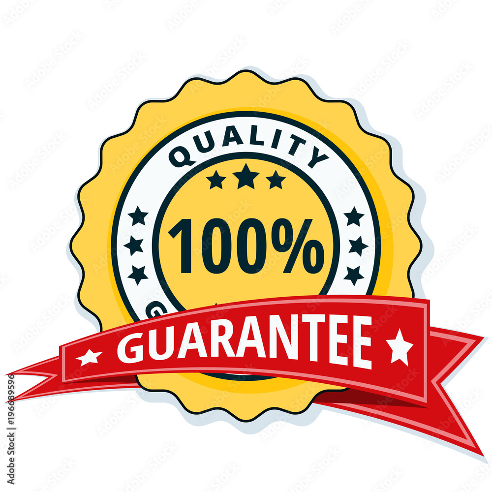 100% Qualty Guarantee label illustration 100% Qualty Guarantee label illustration